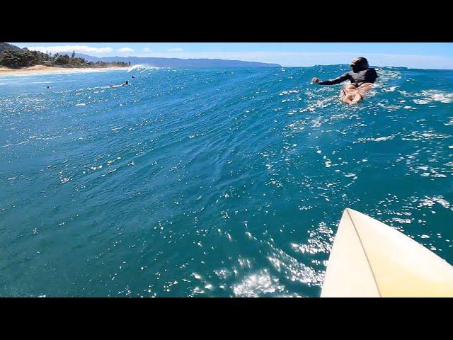 Pupukea on a Rising NORTH Swell | Broke Da Leash | POV Surfing