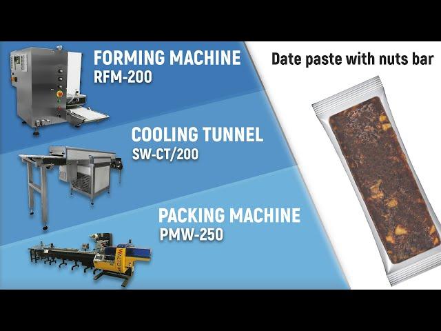 Automatic manufacturing line for date paste bar - fruit bar manufacturing process