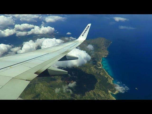 RYANAIR Boeing 737-800 BEAUTIFUL Approach and Landing at Palma de Mallorca Airport (PMI)!