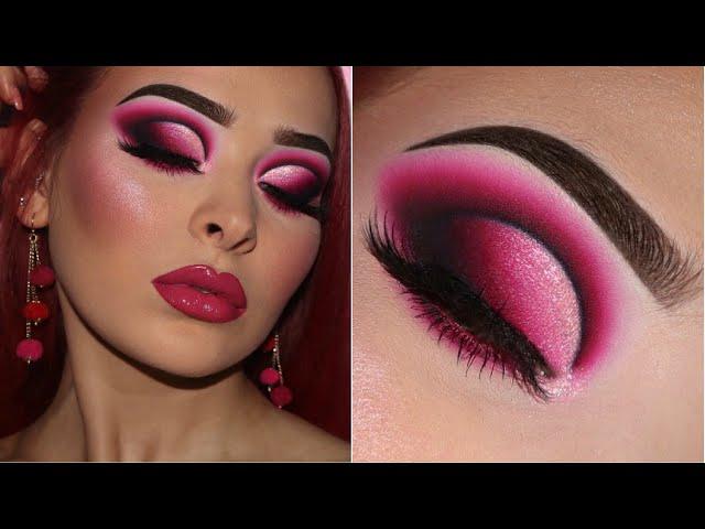 Pink Glam Smokey Eye w/ Pink Glossy Lips | Makeup Tutorial