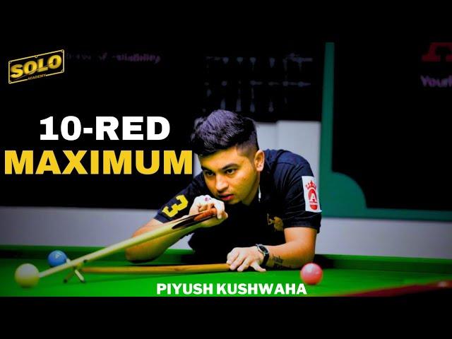 "Unbelievable 10-Red Snooker Clearance by Piyush Kushwaha!"