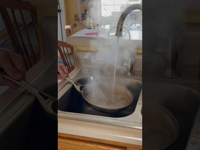 Warping a frying pan for science