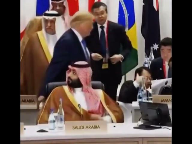 Trump pats Saudia Arabian Prince’s Shoulder