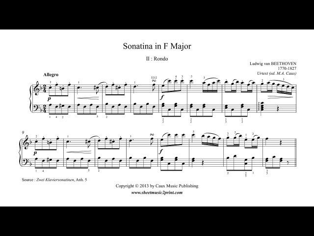 Beethoven : Sonatina in F Major, Anh. 5 - Rondo