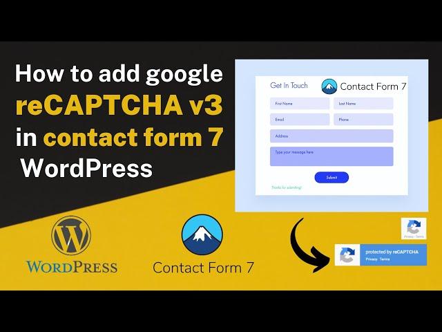 How to add Google reCAPTCHA v3 in contact Form 7  WordPress 2023