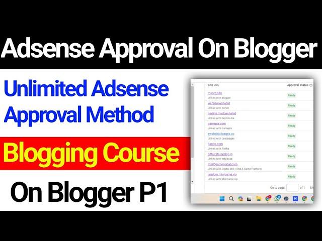 Blogging Course On Blogger 2024 - Blogging Course For Beginner 2024 - Adsense Approval Method 2024