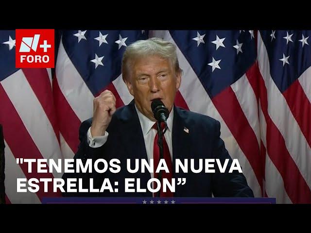 Donald Trump reconoce a Elon Musk en discurso en Palm Beach, Florida - Las Noticias