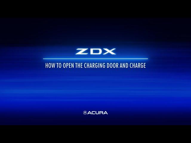 Acura ZDX | How to Operate the Charging Door and Plug In