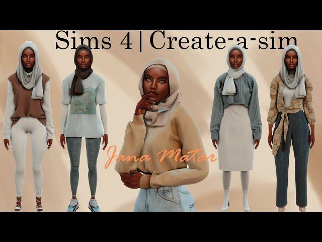 The Sims 4 CAS | Hijabi Sim| CC links| Sim Download| Realistic Sim