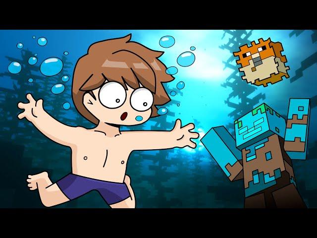 Steve & Alex UNDERWATER | Minecraft anime