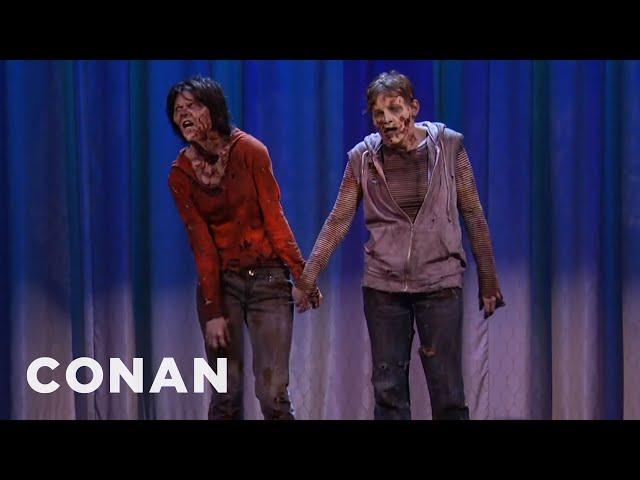 TV's First Lesbian Zombie Kiss | CONAN on TBS
