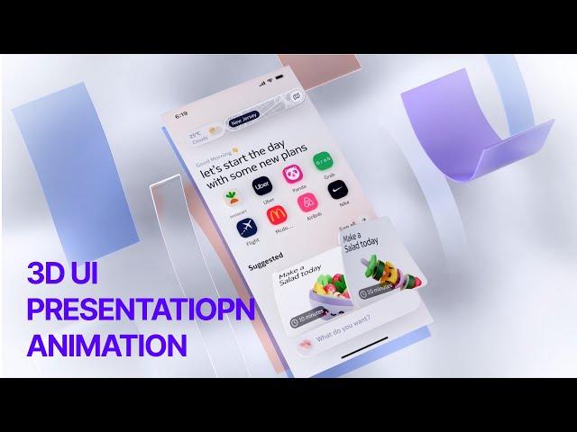 3D UI PRESENTATION SHOWREEL & UI ANIMATION