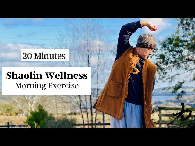 20 Minutes | Shaolin Morning Wellness - Qi Gong, Stretching & Standing Meditation 