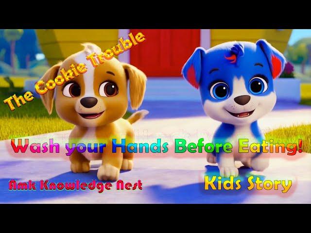 Wash Your Hands Before You Eat| Learning with fun| baby Learning| Cookie Trouble| Amk Knowledge Nest