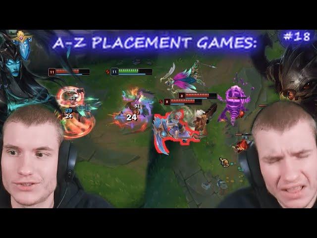 A-Z DIE ERSTEN PLACEMENT GAMES... | ADC'S A-Z to Master #18 | #kalista #kogmaw