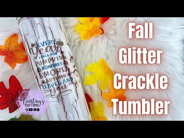 CRACKLE TUMBLER Tutorial | How to Make a Glittered Crackle Tumbler!