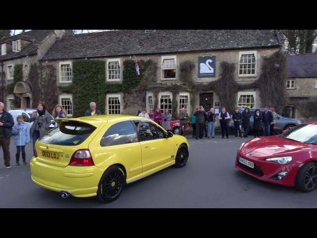 Yellow cars descend on Cotswold village in support of local