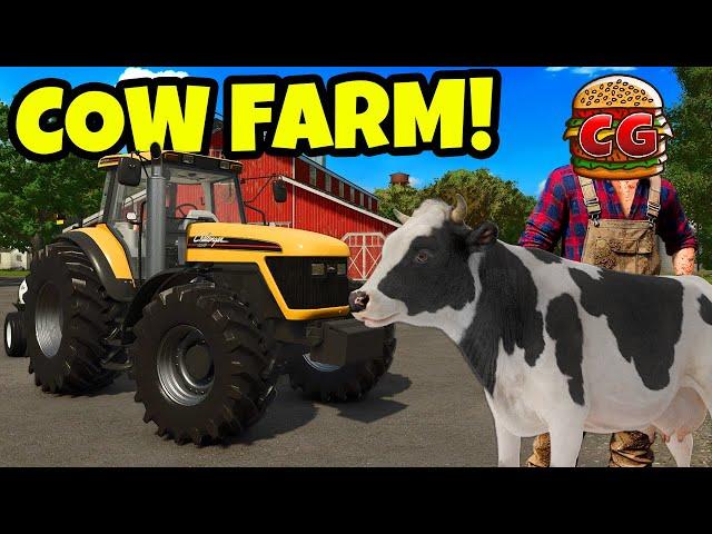 I Started a Cow Farm to Make BIG PROFIT in Farming Simulator 25!