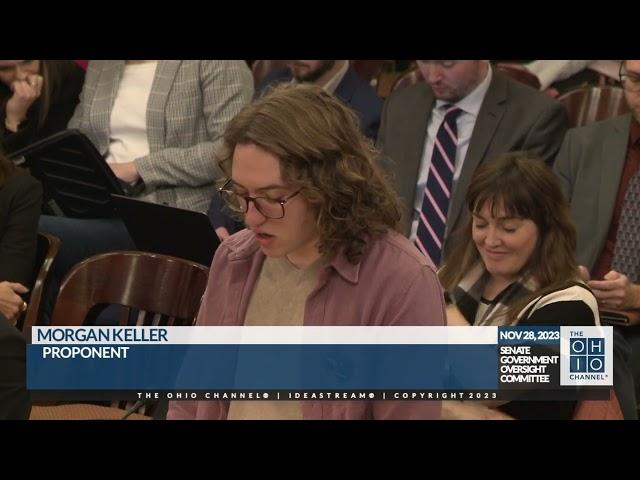 Ohio De-transitioner Morgan Keller Testifies in Support of the SAFE Act