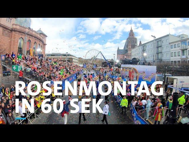 Der Rosenmontagszug an Fastnacht 2019 in Mainz in 60 Sekunden | SWR Heimat