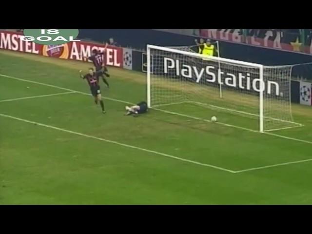 Goal! Demetrio Albertini. AC Milan vs FC Barcelona. 18.10.2000