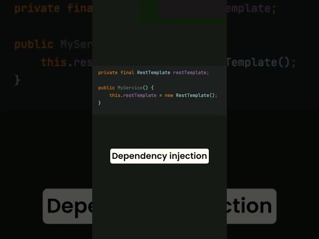 Dependency injection explained in simple terms #programming #softwaredeveloper #java