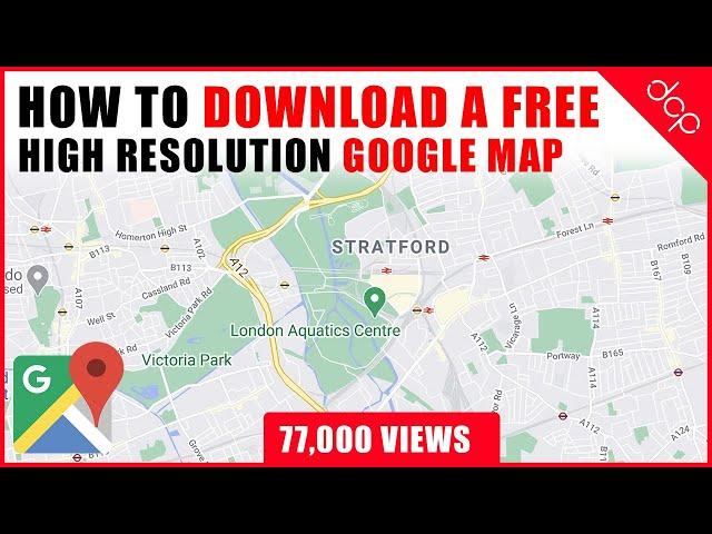 How to download a High Resolution Google Maps Image - [ Easy Google Maps Tutorial ]