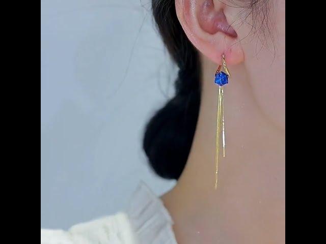 ImYan Jewelry | Blue Gem Earrings