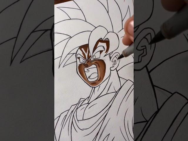 Drawing Super Saiyan Teen Gohan (Bojack Unbound) from tiktok @wy.rich | #shorts