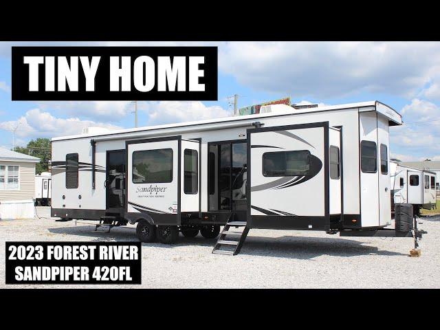 Luxurious, Modern, Destination Trailer or Tiny Home? 2023 Forest River Sandpiper 420FL