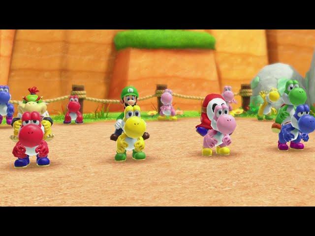 Super Mario Party Jamboree Minigames 3 Players - Yoshi vs Luigi vs Shy Guy vs Bowser Jr.