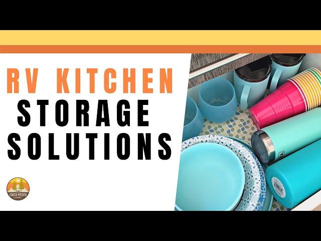 Small RV Kitchen Storage Solutions! How I Organize Cabinets, Drawers and Refrigerator in Sol Horizon