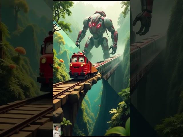 Kereta Vs Monster Merah putih #train #keretaapiindonesia