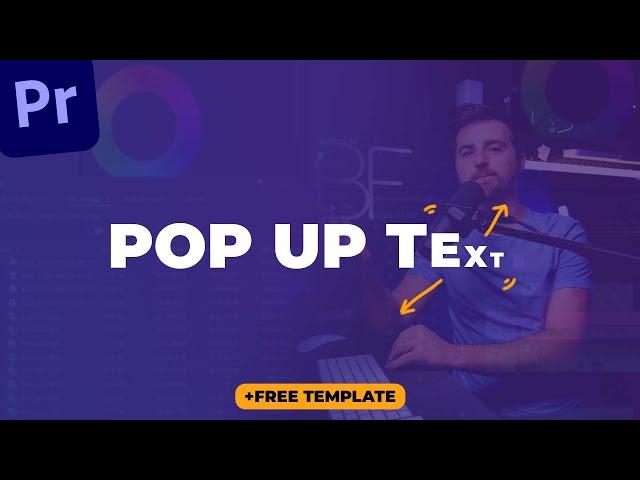 Pop Up Text Animation - Adobe Premiere Pro 2023 (+ Free Download Template)