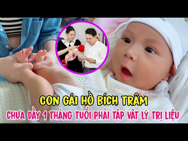 Con gái Hồ Bích Trâm chưa đầy 1 tháng tuổi phải tập vật lý trị liệu, mẹ bị nói vì ngồi livestream