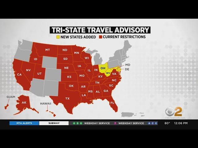 More States Added To Tri-State Travel Advisory