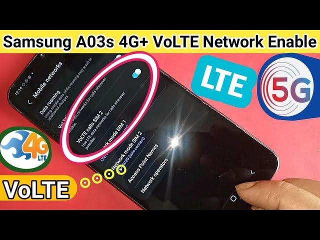 Samsung Galaxy A03s 4G+ VoLTE network Enable