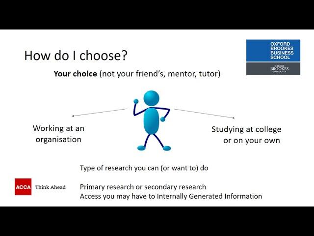 Choosing your Research Report Topic