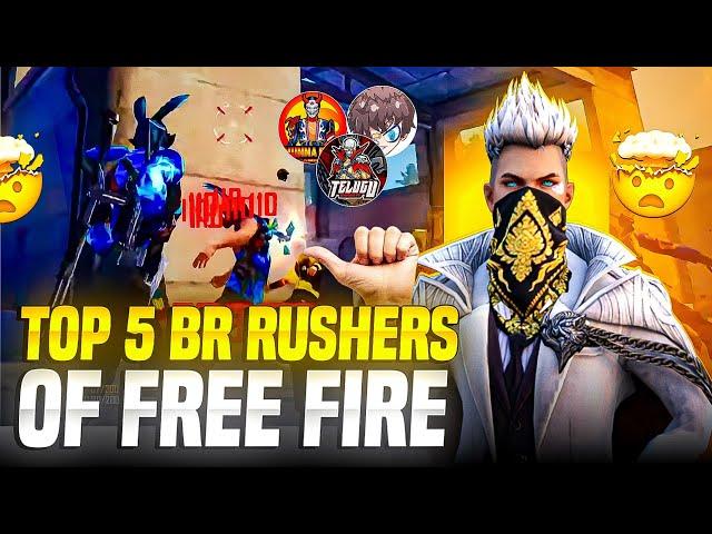 TOP 5 BEST BR RUSHERS OF FREE FIRE  2024 -Darling Game And Tech