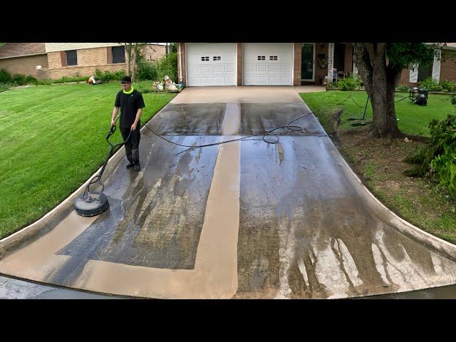 We PRESSURE WASHED the DIRTIEST DRIVEWAY we could Find- results will shock you