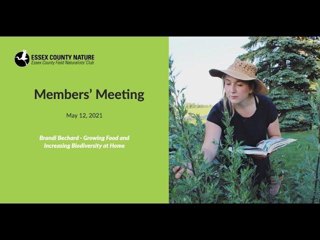 Growing Food and Increasing Biodiversity at Home - Essex County Nature Meeting