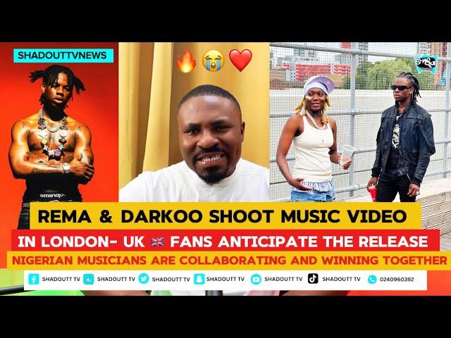 Rema loves to support his colleagues- On set with Darkoo in London shooting video for upcoming song