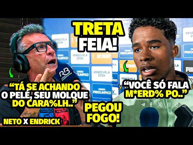 TRETA! O BATE B0CA FORTÍSSIMO ENTRE ENDRlCK E NET0 AO VIVO APÓS DECLARAÇÃO P0LÊMICA DO JOGADOR