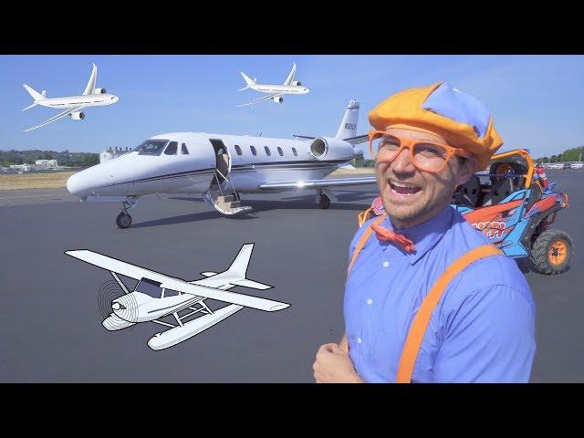 Blippi Flies in a Private Jet | Airplanes for Kids with The Airplane Song