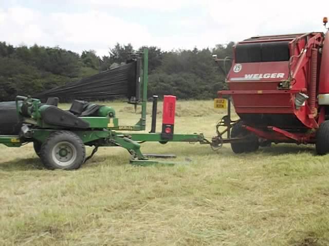 Paul Gunther Contractings Massey Ferguson 7619, Welger Round Baler and Mchale 991 round bale wrapper