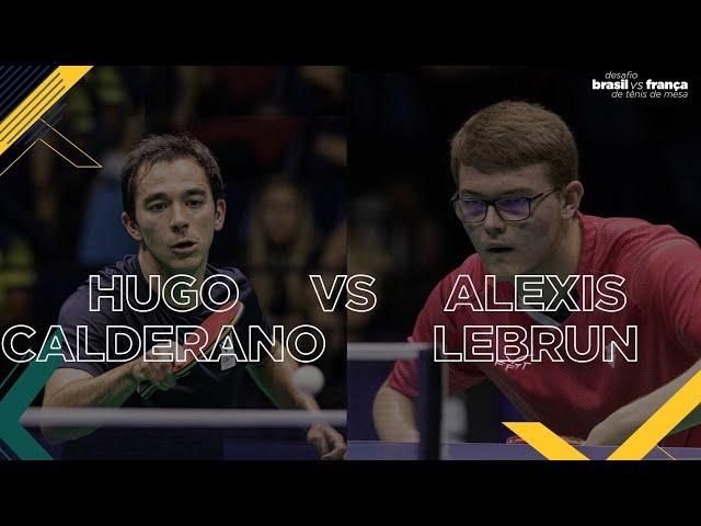 Hugo Calderano vs Alexis Lebrun | Desafio Brasil vs França de Tênis de Mesa