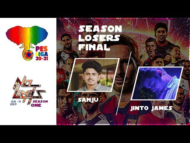 PESLIGA NOLIMITS SEASON 1 LOSERS FINAL SANJU V/S JINTO JAMES