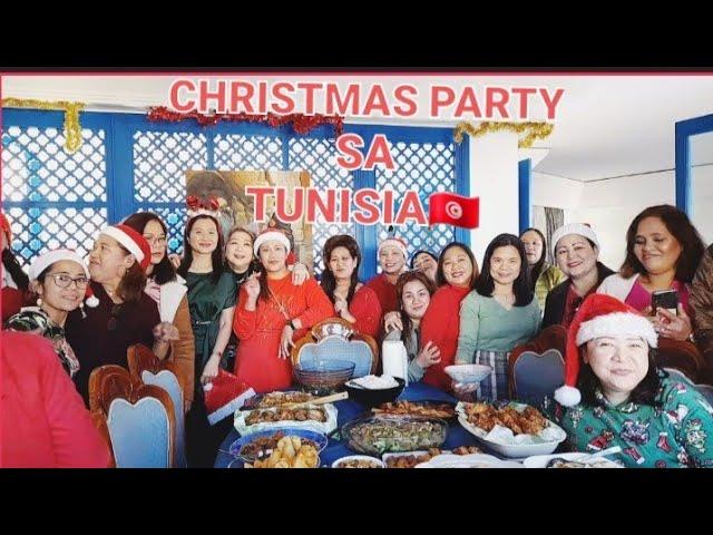 Ganito ang Christmas party ng mga pinoy dito sa tunisia  at kainan sa bahay ni kuya Simon #holiday