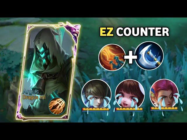 Argus Late game Monster Build‼️ Ez Counter Squishy Heroes (Intense Match!!) | MLBB