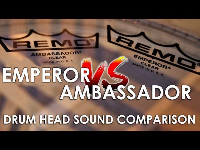 Remo Emperor VS. Ambassador Clear | Tom Head Sound Comparison | Drum Dog